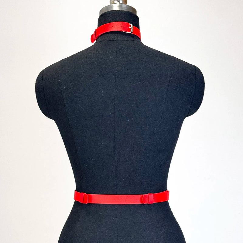Women's Punk Leather Harness Belt Gothic Street Style Fashionable Suspender Corset Decoration Accessories