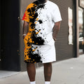 Summer Clothes for Man Plus Size Men's Matching Sets Short Sleeve T - shirts Drawstring Tracksuit 2 Piece - View 13 | SAMAG