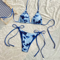 Tie Dye Lace Up Bikini Set Beach Swimwear Women Swimsuit | SAMAG