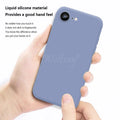 For iPhone 16e Case Liquid Silicone Plain Rubber Funda Phone Protector Case For iPhone 17e Cover For iPhone 17 E 16 E SE 4 Case
