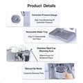 CAFOVO E120 Semi-automatic Coffee Machine ULKA Pump 9Bar OPV System Three Boiler with OLED Display for Home Cafe Espresso Maker