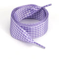 1 Pair Flat Shoelaces Replacement Decorative Check Gingham Shoe Laces for Sneakers Skate Shoe Width 2.5CM Women Men
