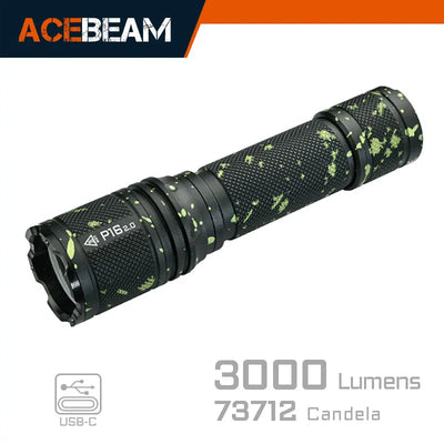 ACEBEAM Tactical Flashlight P16 2.0 Rechargeable Powerful | SAMAG