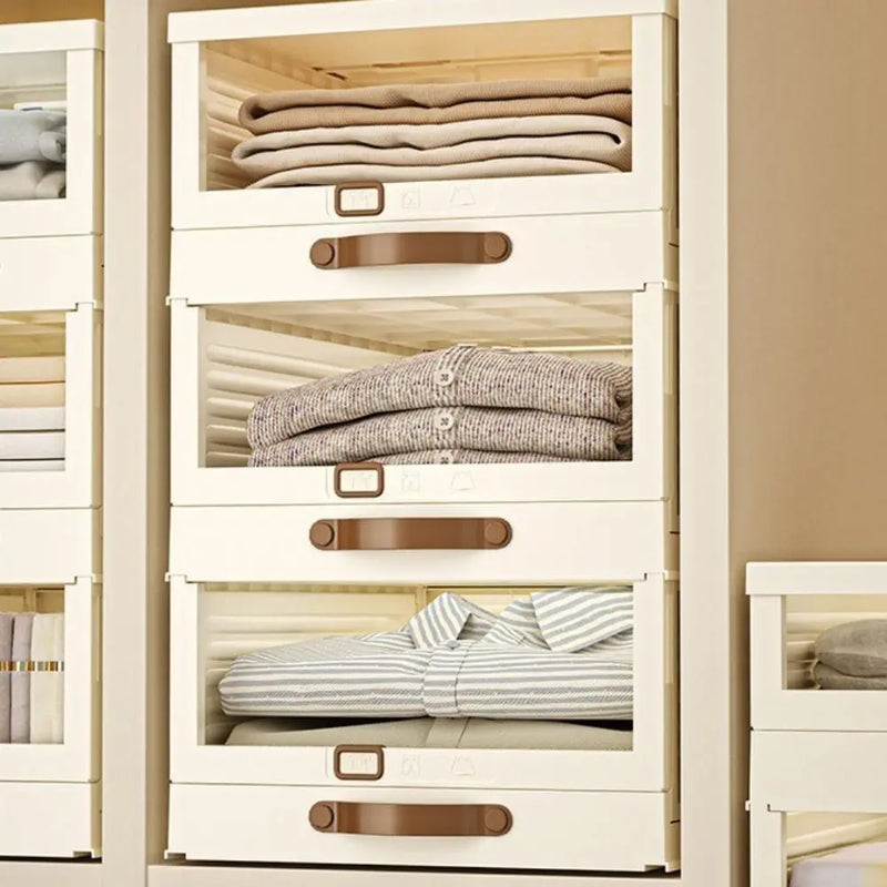 Household Plastic Drawer Organizer Foldable Pull Out Cabinet Storage Stackable With Handle Box Home Use - View 2 | SAMAG