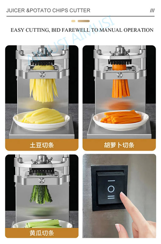 Electric Potato Cutter Shredder French Fries Slicer Potato Chips Making Machine Kitchen Tools