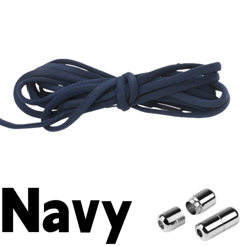 1/2/4 pairs Semicircle No Tie Shoelaces Elastic Sneakers shoelace Metal Lock Lazy Laces for Kid and Adult One size fits all shoe