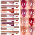 Pearlescent Glitter Plumping Lip Gloss Diamond Glitter Nude Pink Liquid Lipstick Shiny Glass Waterproof Sexy Lip Tint Lip Makeup