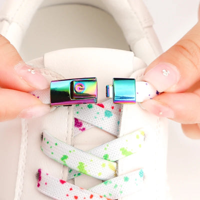 No Tie Shoelaces for Sneakers Colorful Press Metal Lock | SAMAG
