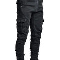 New Jeans Men Pants Wash Solid Color Multi Pockets Denim | SAMAG
