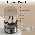 SUPERLEX 400W Power EGG COOKER with Large Capital Boils Up to 7 Eggs Smart Power Off Easy to Clean and Better Safeter For Family