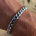 3 5 7mm Width New Trendy Cuban Chain Men Bracelet Classic Stainless Steel Chain Bracelet For Men Women Jewelry Party Gift