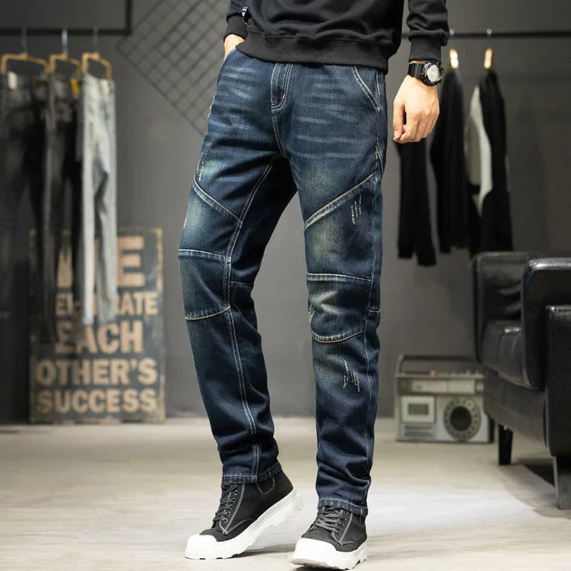 Jeans For Men Straight Pants baggy Large size Korean | SAMAG