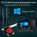 FENVI WiFi 5 PCIE WiFi Adapter AC1200 Wireless Network Card Dual Band 2.4G/5GHz 802.11AC For Bluetooth 4.0 Desktop Windows 10/11