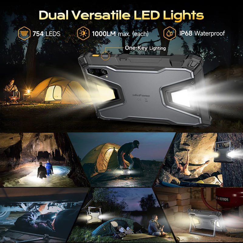 Ulefone Armor Pad 5 Pro 5G Rugged Tablet 24200mAh Android 15 Tablet 12GB+20GB RAM, 512GB ROM 64MP 120W GPS NFC