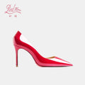 Black Women's Elegant High Heels Red Shiny Bottoms Luxury Brand Women Heels 2025 Trend Pointed Toe Sexy Party Pumps Shoes Women