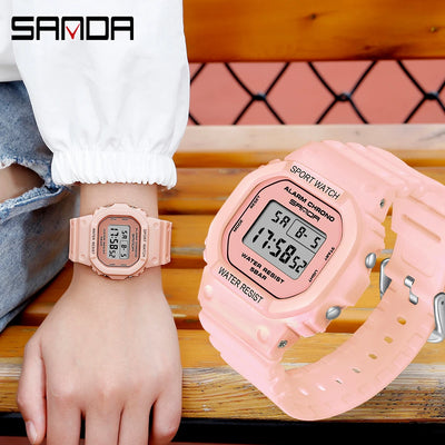 SANDA New Style Fashion Boys Girls Watches Waterproof LED Digital Watch Clock Lady G Sport Student | SAMAG