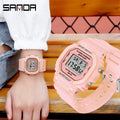 SANDA New Style Fashion Boys Girls Watches Waterproof LED Digital Watch Clock Lady G Style Sport Student Watch Relogio Feminino