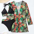 Halter Print Bikini Sets Women Swimsuit With Kimono | SAMAG