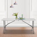 JHK Portable Folding Outdoor Indoor Table Heavy Duty Foldable Table with Carrying Handle Safety Lock For Camping Picnic Dining