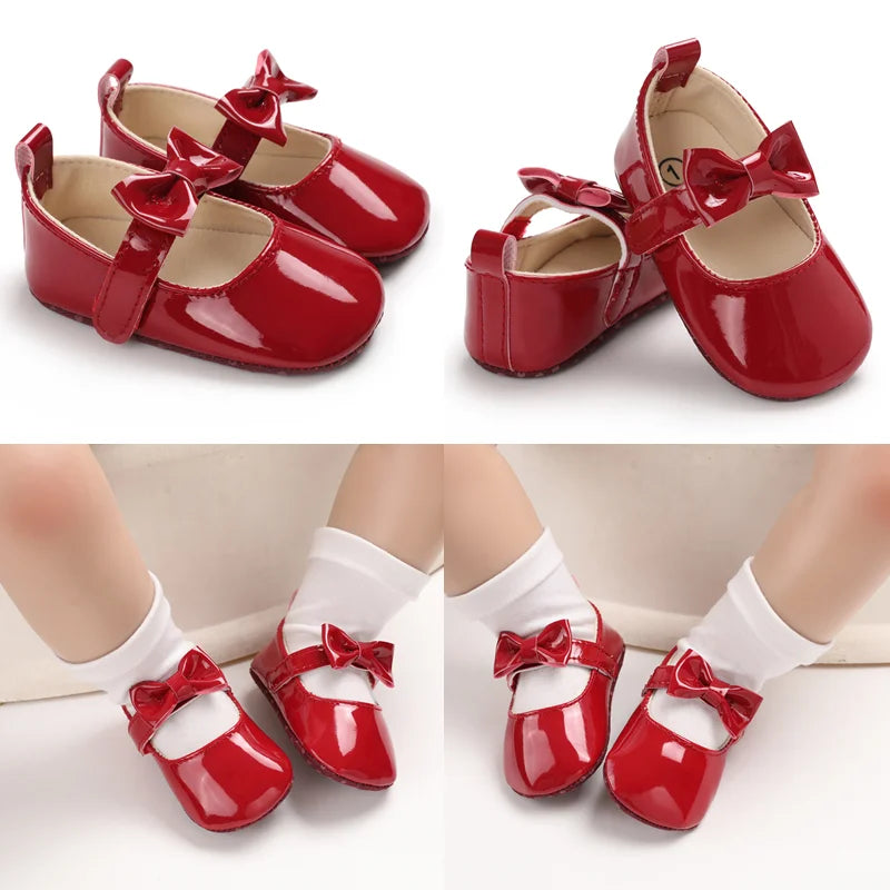 0-18 Months Red Girl Boy Newborn Baby Christmas Cute Cartoon Cotton Shoes Soft Sole Toddler Infant Walking Shoes