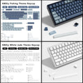 KBDiy GMK Blue Samurai Keycap Cherry Profile Double Shot PBT ISO Keycaps For Gamer Mechanical Keyboard Kit Gaming Point Key Cap