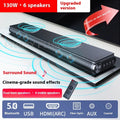 130W Soundbar 5.0 Bluetooth Speakers Home Theater System 6 Speaker Array HDMI ARC Optical For TV Projector Surround Sound System