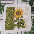 5Pcs Random 20x20cm Small Square Tea Towels Terry Cotton Printed Absorbent Kitchen Dishcloth Party Gift