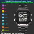 Luxury Men's Wristwatch Multifunction LED Digital Watch Alloy Strap Classic Business 7 - colors Luminous - Visuel 3 | SAMAG