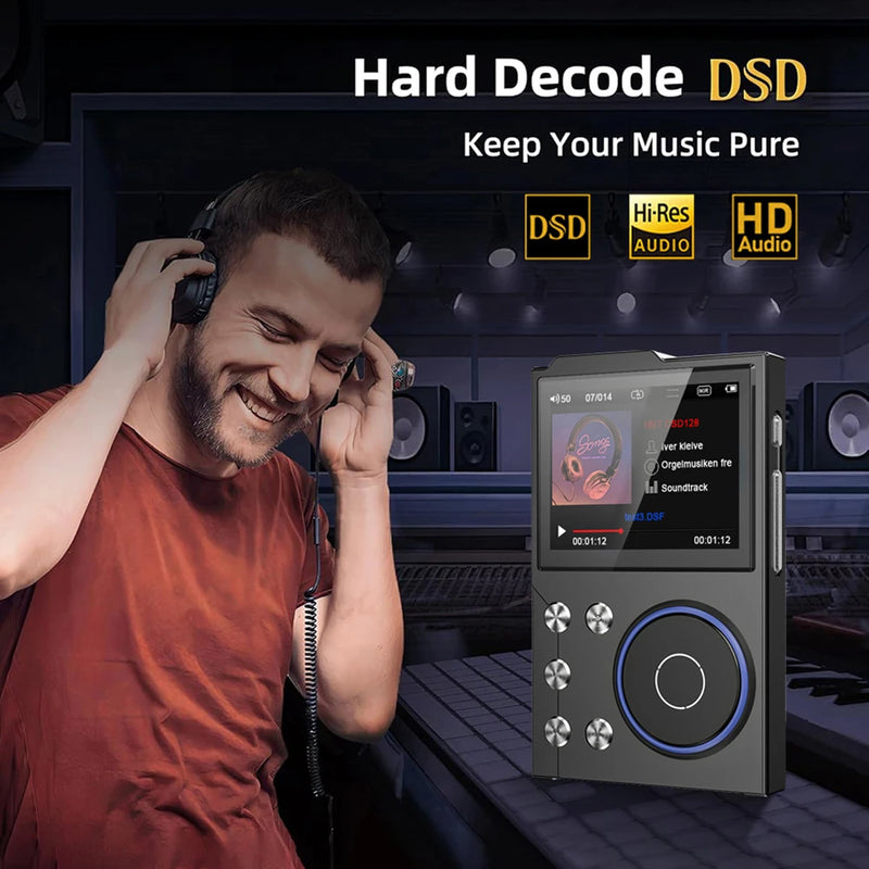 HiFi MP3 Player Lossless DSD Digital Audio Music Player Bluetooth-Compatible 5.3 Digital Music Player HiFi Lossless Audio Player