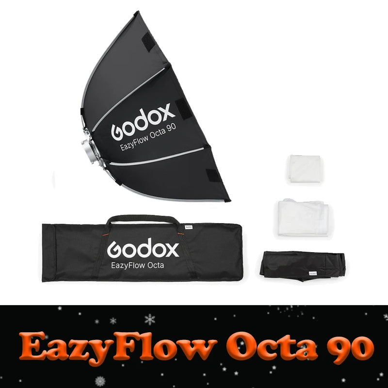 Godox EazyFlow Octa 60/90/120/150 Foldable Softbox Quick Release Portable Lighting Diffuser for Photography Studio