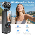 Kaysunlin WiFi Sports Wearable Camera Travel Bicycle Driver Recorder Mini Sports Cam for Motorcycle and Vlogging with 32GB Card
