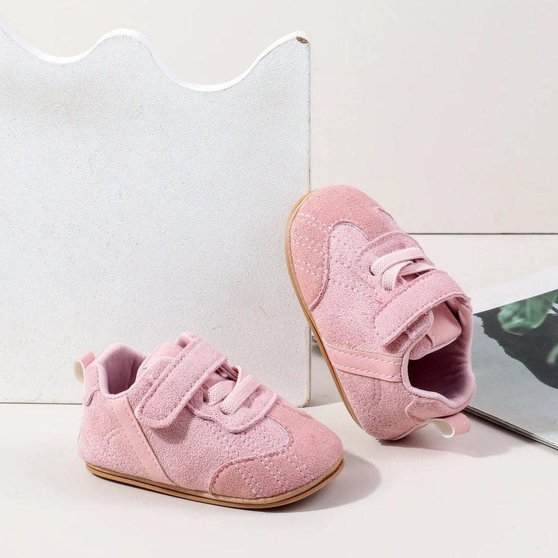 Spring Autumn Baby Unisex First Walking Indoor Outdoor Toddler Shoes With High Quality PU Leather And Soft TPR Sole For 0-18M
