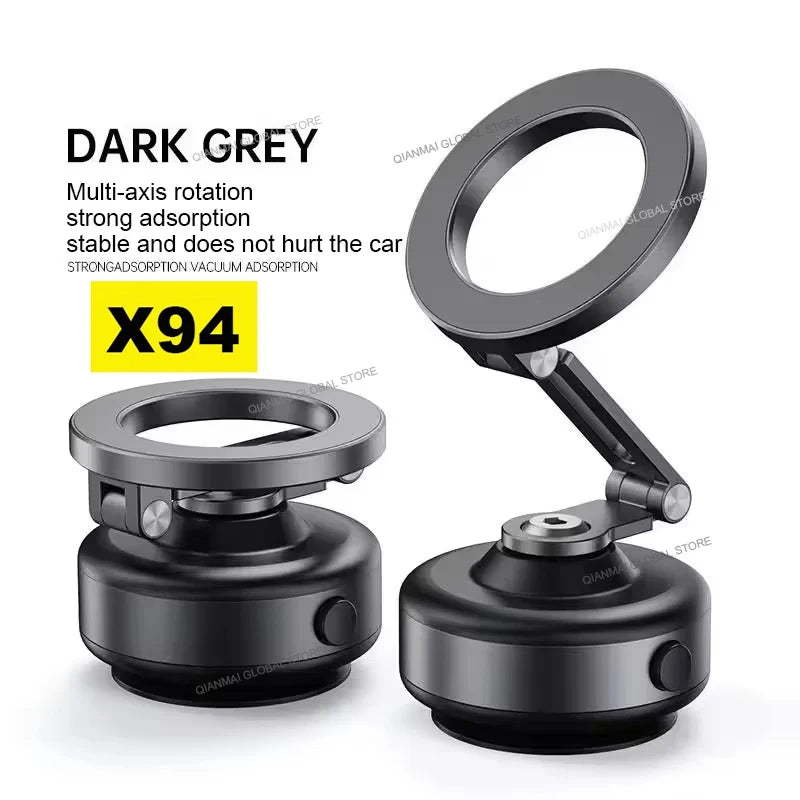 New X93 Magnetic Vacuum Adsorption Car Phone Holder 360° Rotating Strong Suction Holder for Mobile Phone Desktop Live Streaming