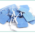 10Pcs 2mm Plug Non-woven Fabric Reusable Self Adhesive Electrode Pads Conductive Gel Pad Body Digital  Massager