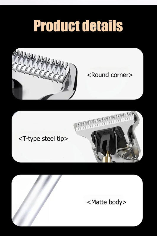 Electric Hair Cutting Machine Vintage T9 Clipper Hair Rechargeable Man Shaver Trimmer For Men's Barber Professional Hair Trimmer