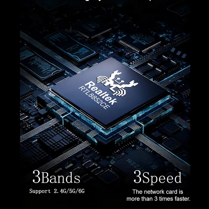 PCI - E WiFi 6E Triple Band 5374Mbps Bluetooth 5.3 Adapter RTL8852CE Gigabit Wireless Network Card for - Visuel 4 | SAMAG