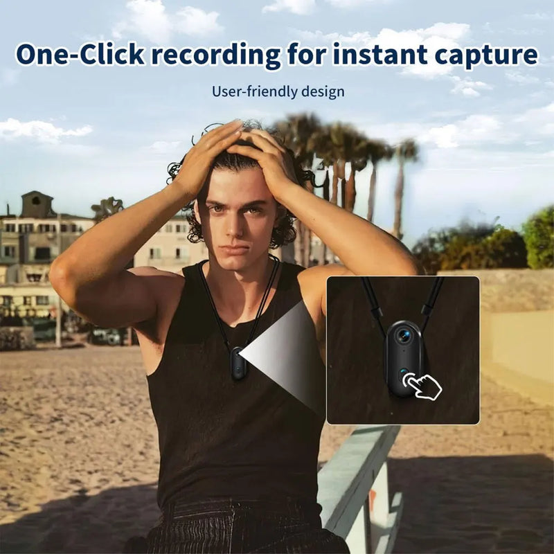 ANSVICAM 4K Mini HD WiFi Action Camera Waterproof Magnetic Clip Click Chest Body Motorcycle POV Wearable Thumb Video Vlog Camera