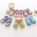 Baby Shoes Cotton Floor Socks Shoes Cartoon Cute Baby First Walkers Toddler Shoes Girl Boys Kids Soft  PU Sole Shoe Anti-slip