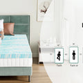 JHK 4 Inch Gel Memory Foam Mattress Topper Full Size Cooling Mattress Soft and Breathable Bed Topper School Bedroom Furniture