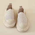 2025 Designer Shoes Braided Lace Patchwork Comfortable Flats Slip-on Shoes For Woman Casual Loafers Round Toe Zapatos De Mujer