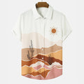 Desert Cactus Shirt for Men 3D Print Summer Hawaiian | SAMAG