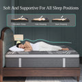 12"14" Gel Memory Foam Hybrid Pocket Spring Mattress Twin Full Queen King Bed Mattress In A Box, Medium Firm Motion Isolation