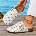 New Fashion Clogs Slippers for Women Classic Suede Mules Cork Footbed Leather Potato Shoes with Arch Support Beach Slides Women