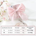 Cute Adjustable Bowknot Cat Harness Leash Escape Proof Shiny Bowknot Pet Harness Traction Rope Pet Decoration