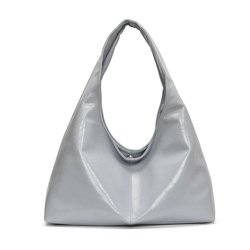 LEFTSIDE High-capacity Shoulder Bags for Women 2025 PU Leather Females Underarm Bag Lady Simple Hobo Bag Handbags and Purses