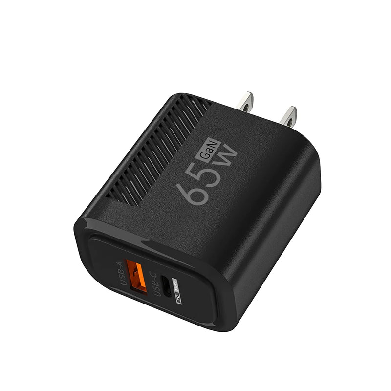 65W GaN Charger USB Type C Charger Quick Charger 3.0 Phone Adapter Fast Wall Charger For iPhone Xiaomi Samsung Huawei EU/US Plug