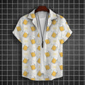 Hawaiian Shirt For Men 3d Beer Printed Short Sleeve Party | SAMAG