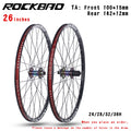 ROCKBAO Mountain Bike Wheelset 24/26/27.5/29 Inches Disc Brake Aluminum Alloy 4Bearings 7-12Speed Thru Axle MTB Bicycle Wheel