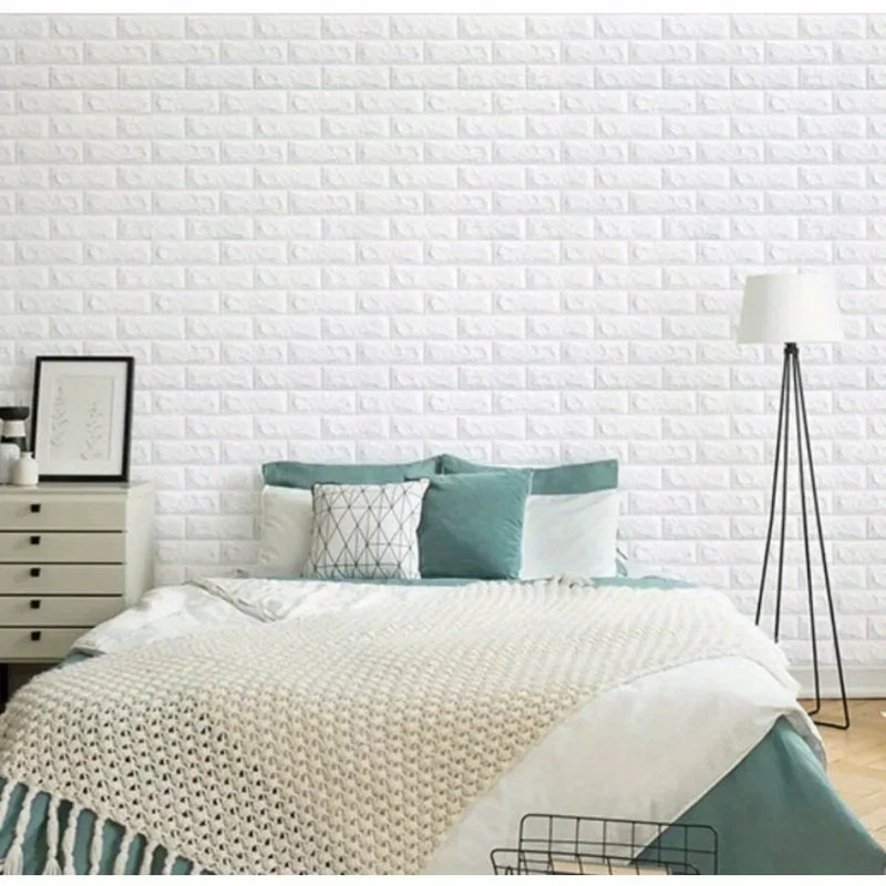 Self-adhesive Wallpaper 3D Wall Stickers Brick Waterproof TV Backdrop Home Wall Decoration Waterproof Wall Decals 70*200cm