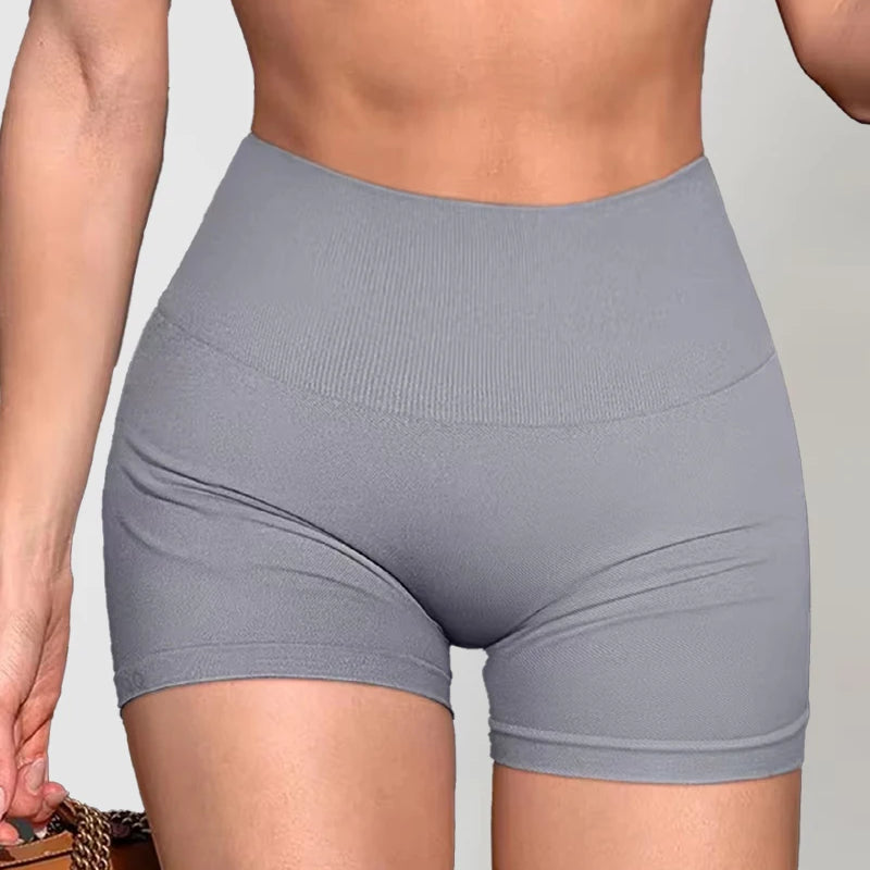 New Summer Seamless High-waisted Hip Lift No Awkward Line Yoga Sports Shorts for Women